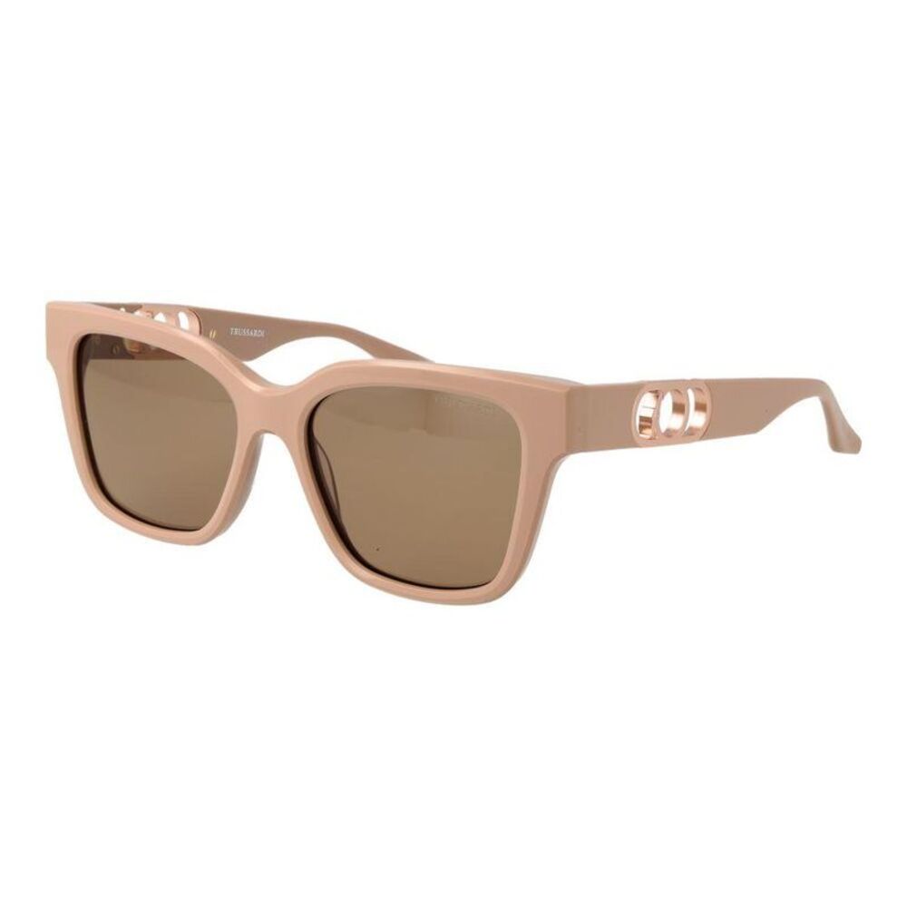 Trussardi Acetate Square Frame Sunglasses Women Beige